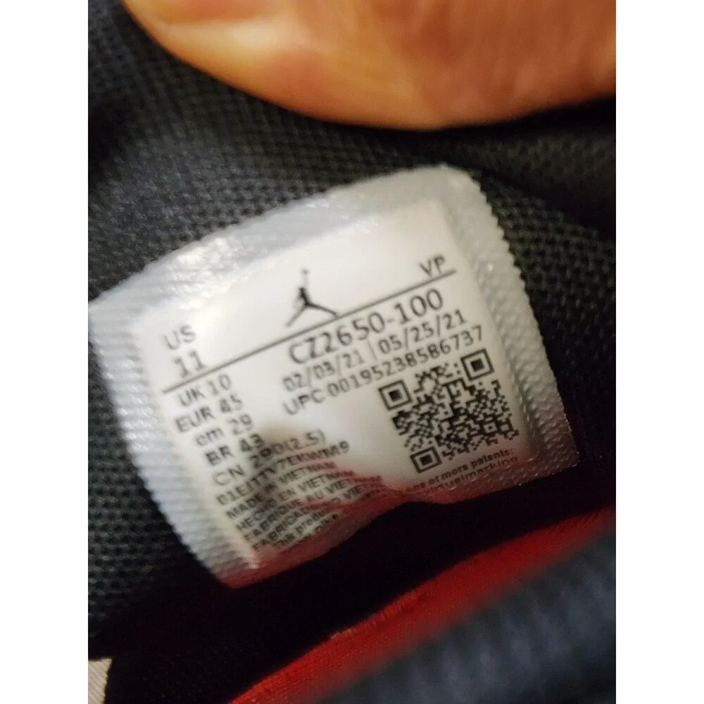 Nike Air Jordan XXXVI Sneakers Mens 11 White Black Red Psychic Energy Basketball